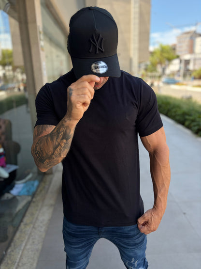 Camiseta LV Semi Long Slim Black