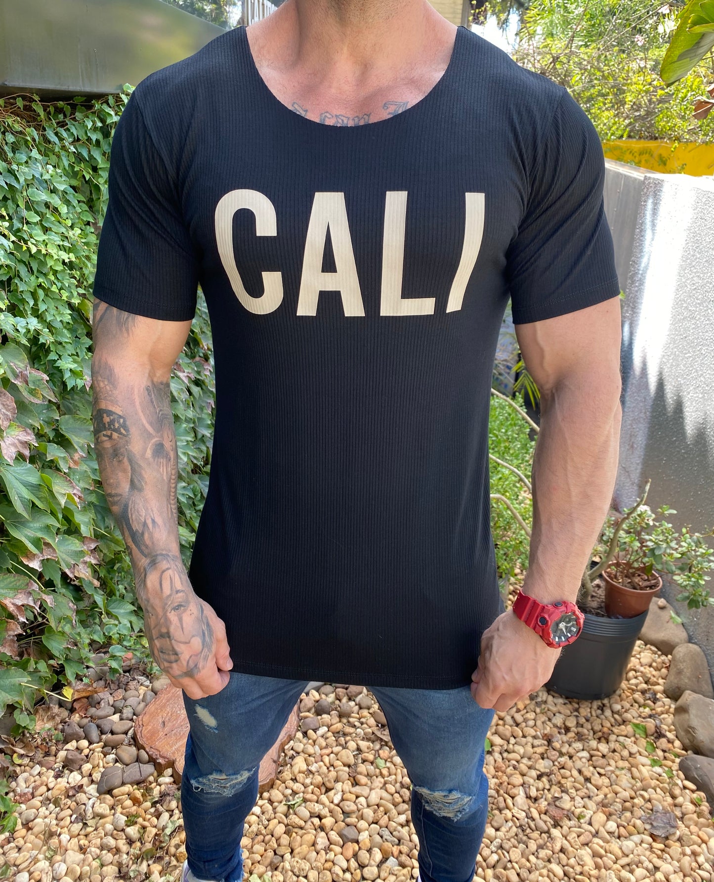 Camiseta Cali Canelada Black Off