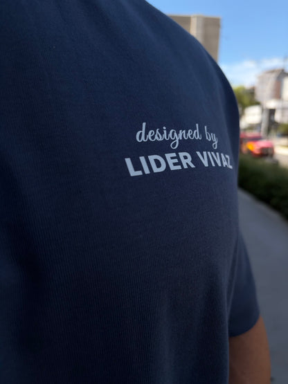 Camiseta Oversized LV Minimalism Blue