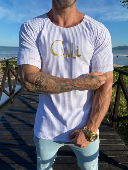 Camiseta Cali Canelada White Gold Árabe