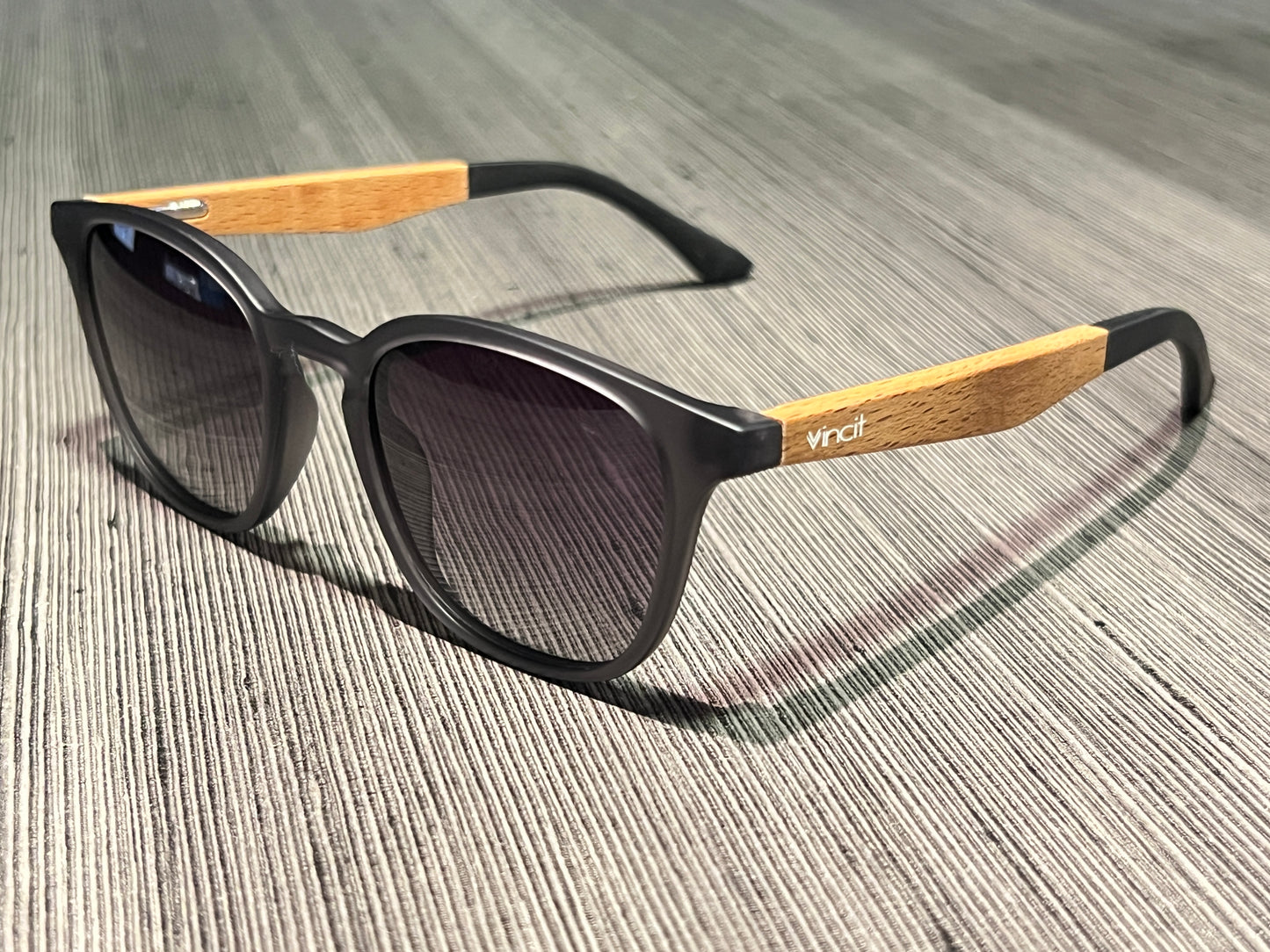 Óculos de Sol Vincit haste em Bambu
