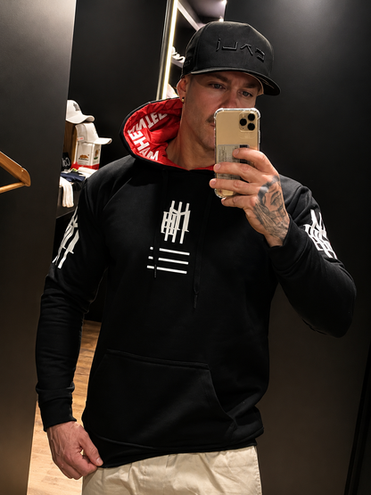 Moletom Canguru Mahe Black Red - LANÇAMENTO EXCLUSIVO