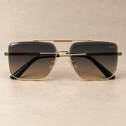 Óculos de Sol Vincit Premium Gold Green Fashion Luxo