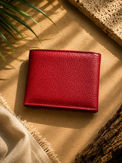 Carteira Mahe Red couro