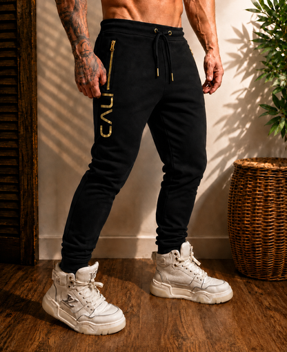 Calça Cali skinny preta com zíper dourado - foto 7 de 11