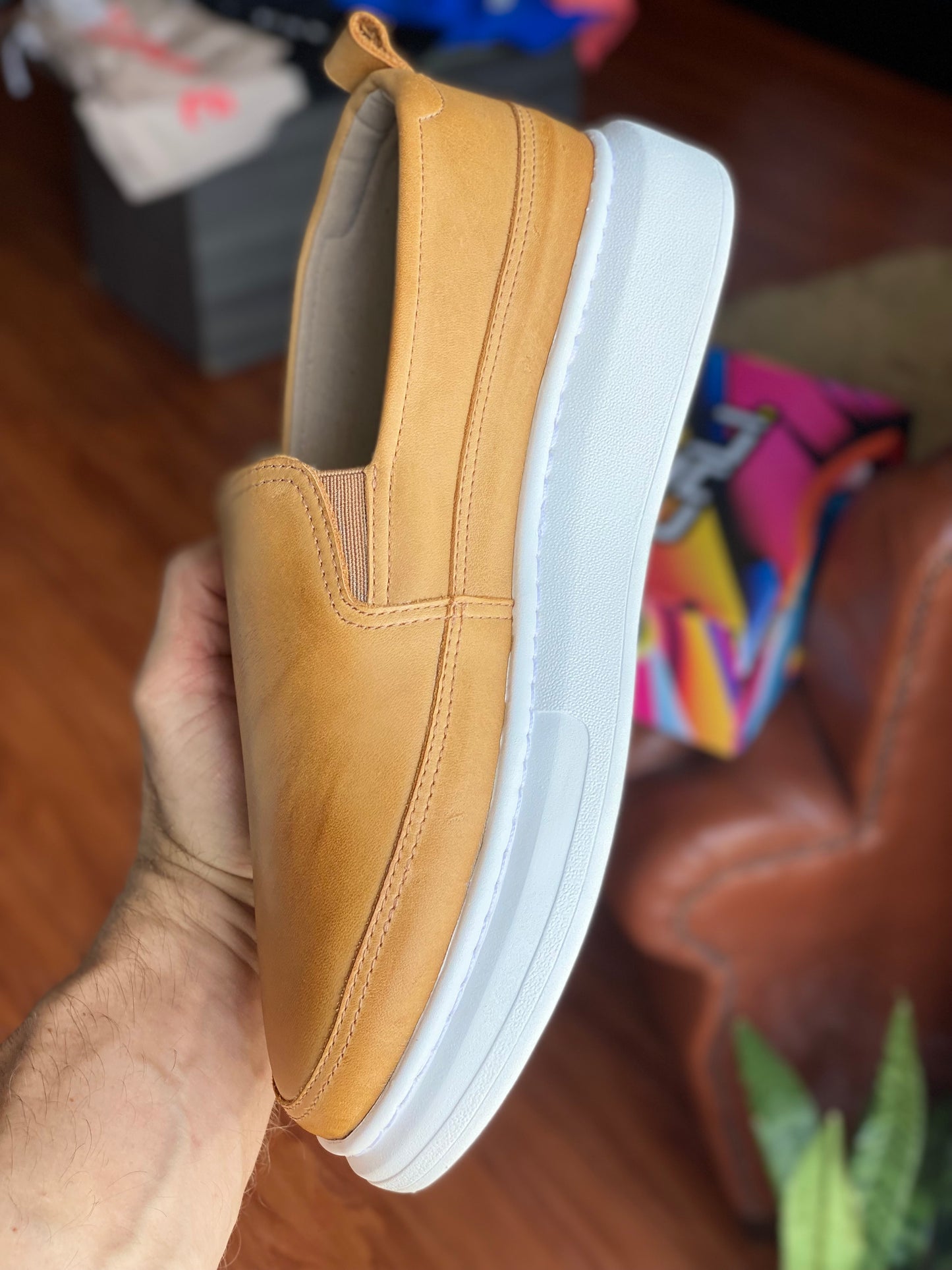 Tênis Cali Caramelo sem cadarço