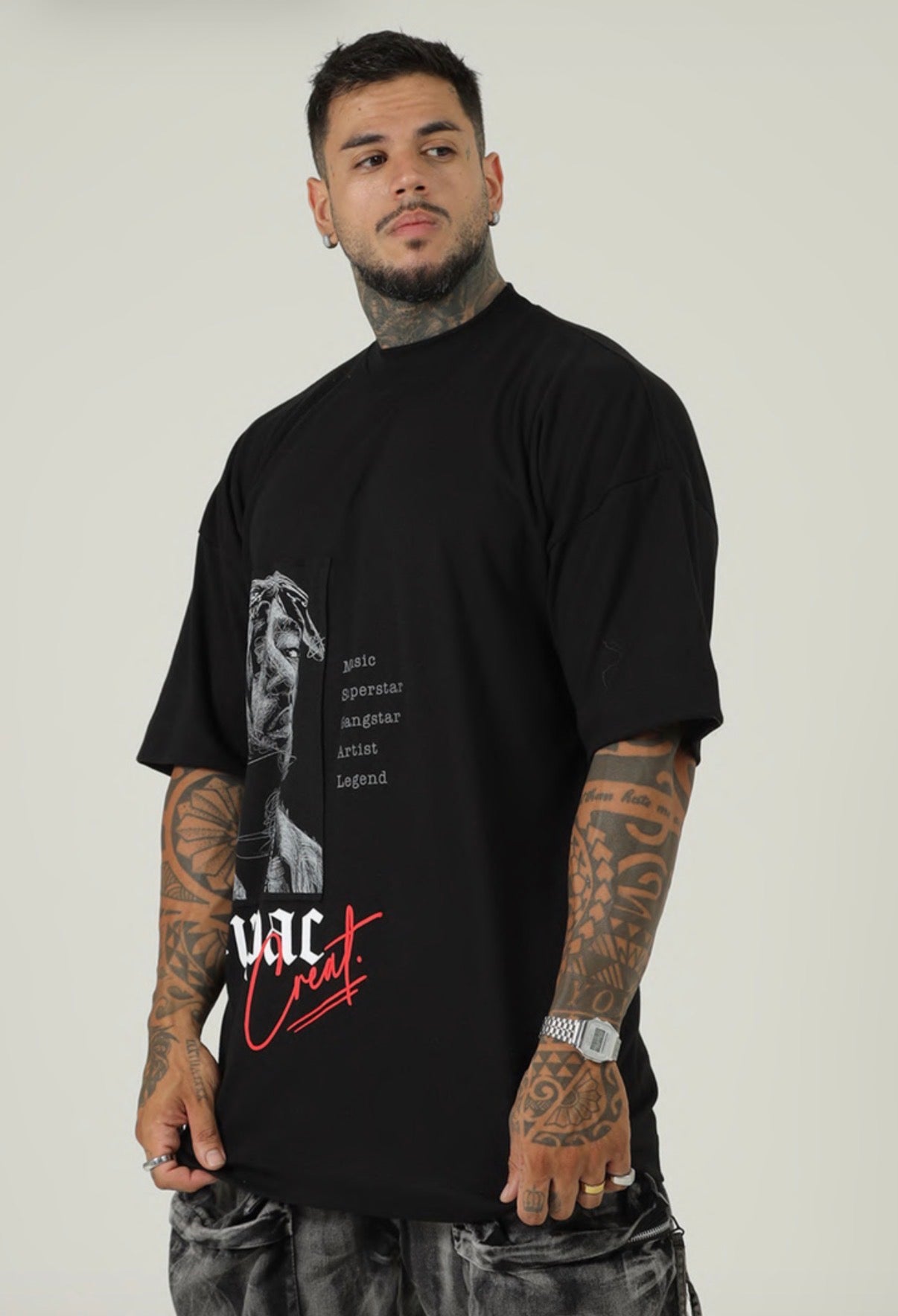 Camiseta Oversized TUPAC Black