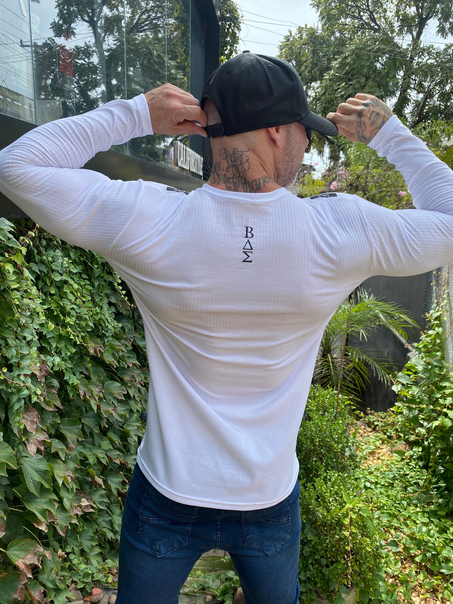 Camiseta Manga Longa Canelada White