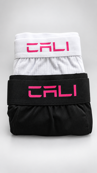 Kit com 2 Cueca, Preta e Rosa, Branca e Rosa