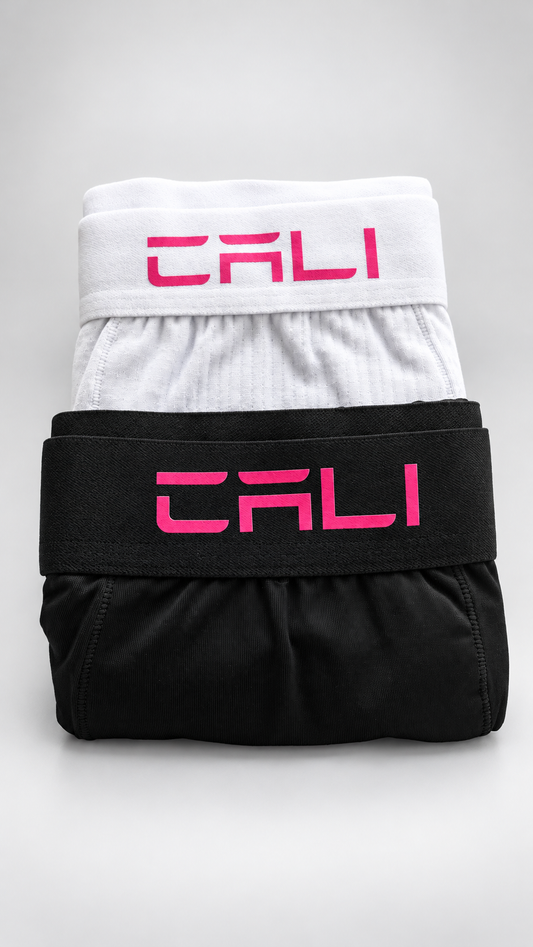 Kit com 2 Cueca, Preta e Rosa, Branca e Rosa