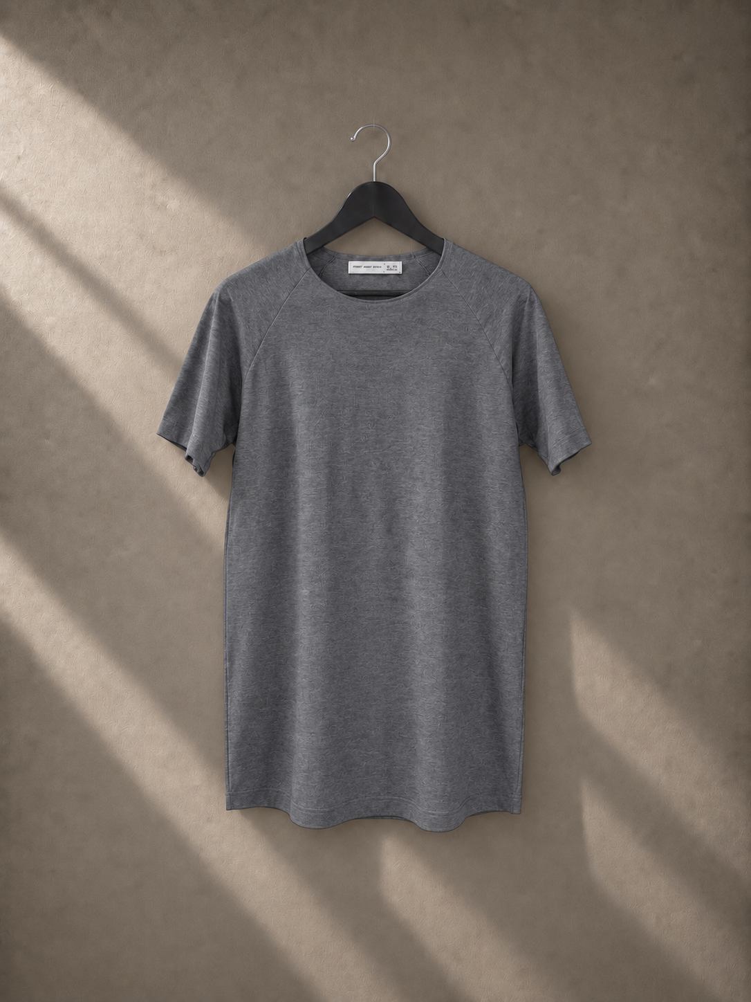 Camiseta Semi Long Cinza Wall Bold