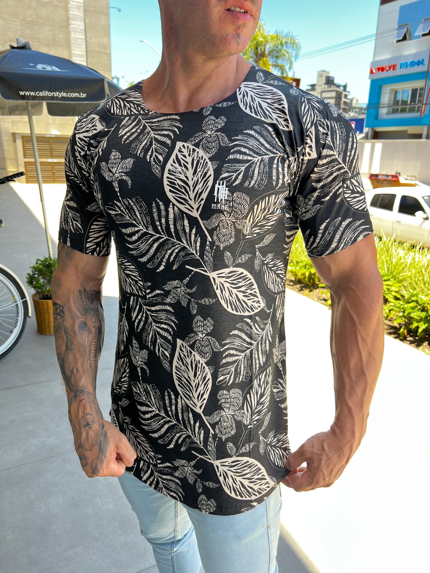 Camiseta Mahe Visco Folhas