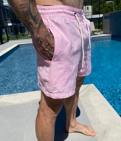 Short Mauricinho Linho Rosa