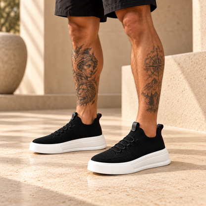 Tênis masculino casual Black White