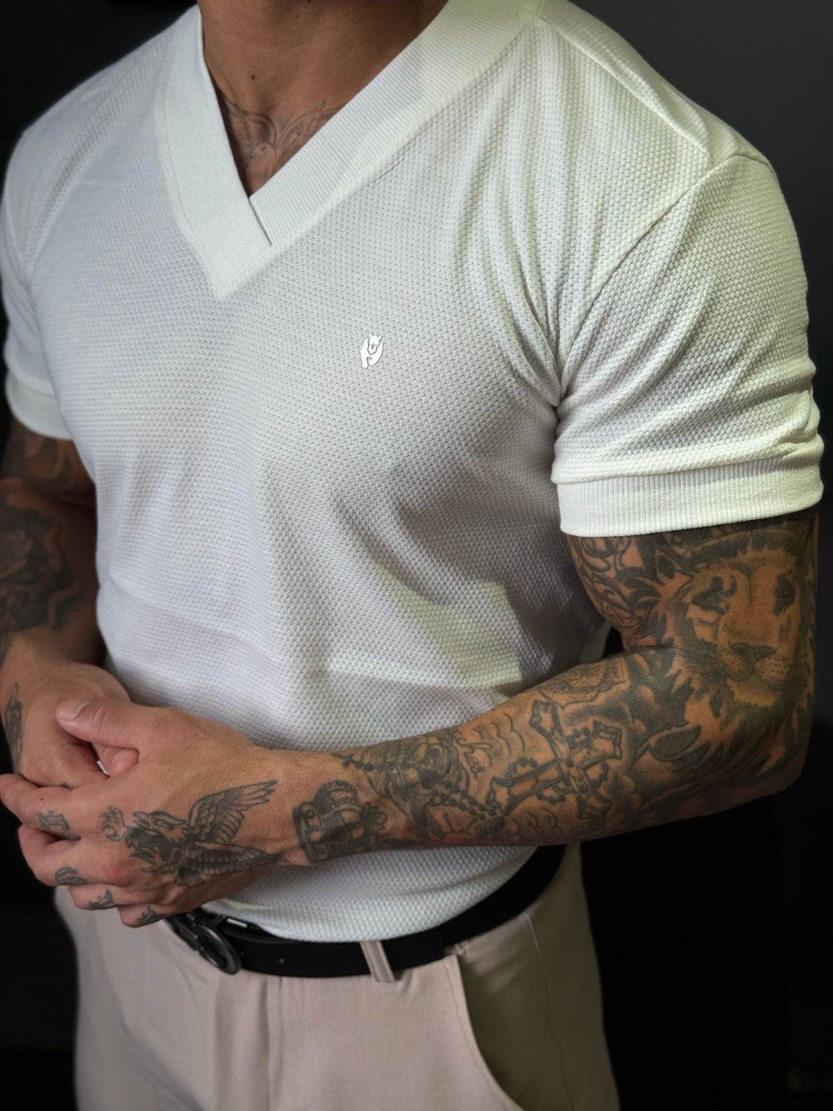 Camiseta Gola V White