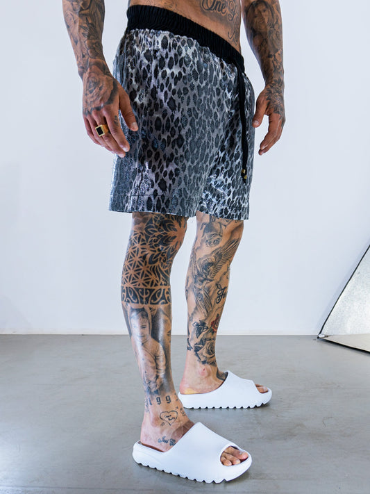 Shorts Leopard - Electric Silver