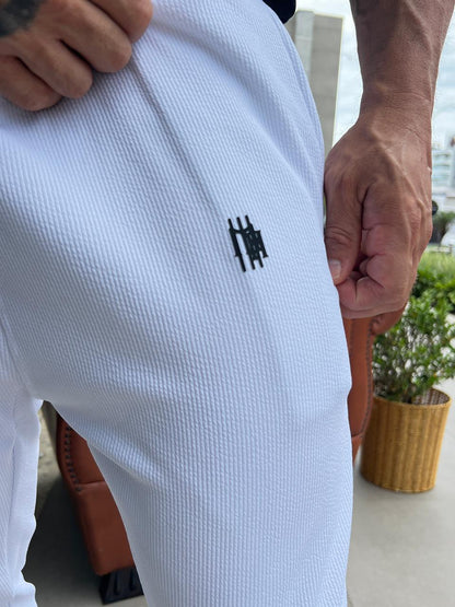 Calça Mahe Skinny Branca Canelada