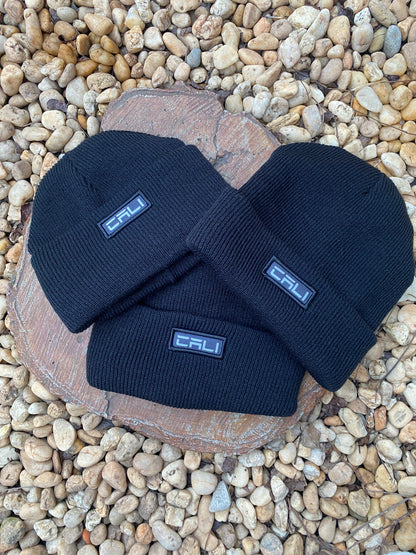 Gorro Canelado com Dobra Cali Black