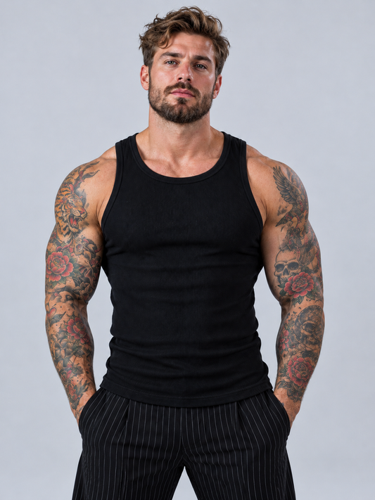 Regata Canelada Slim - Blck