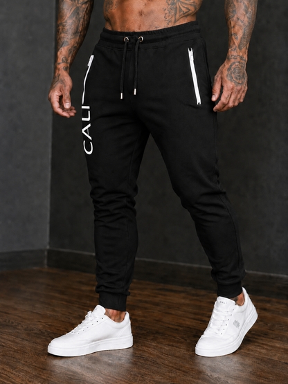 Calça Cali Skinny Black White Ziper