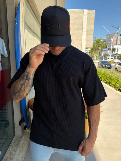 Camiseta Over Texturizada Black