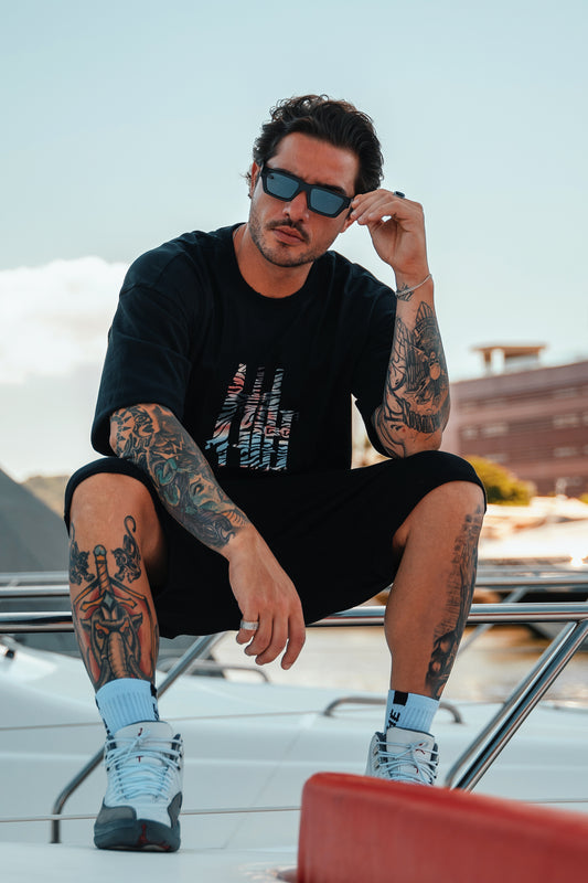 Camiseta Oversized Mahe Black Logo