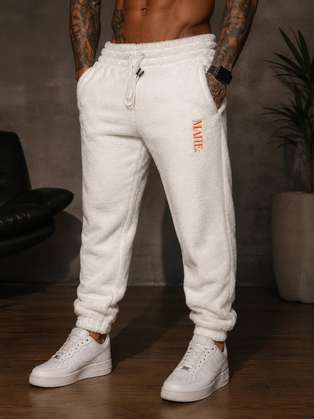 Calça Mahe Peluciada White Orange