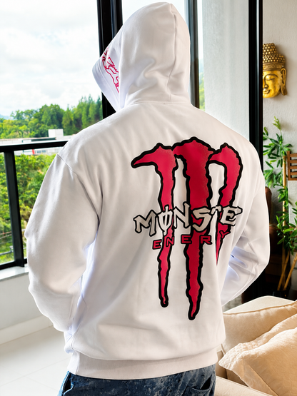 Moletom Monster Fox Oversized White Pink