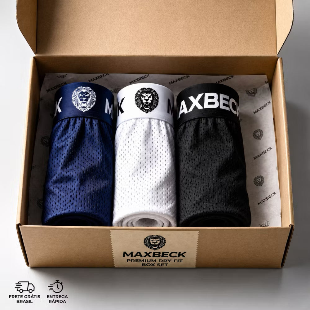 Kit com 3 Cuecas Boxer