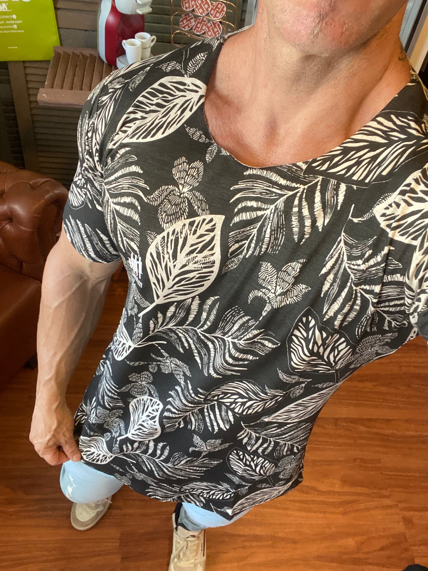 Camiseta Mahe Visco Folhas