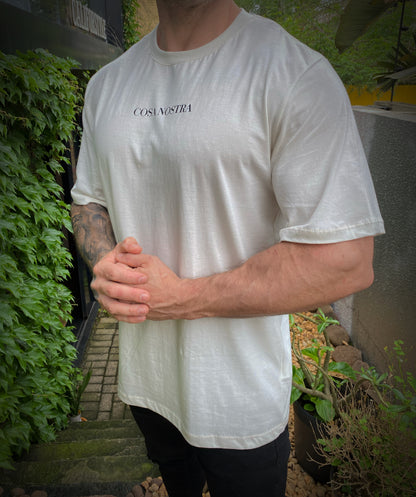 Camiseta Oversized Cosa Nostra Off white