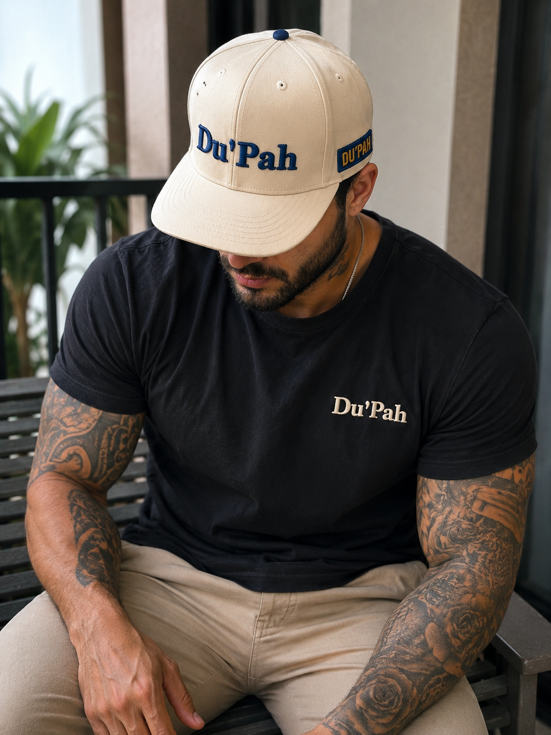 Boné Dupah Aba reta Off White Snapback