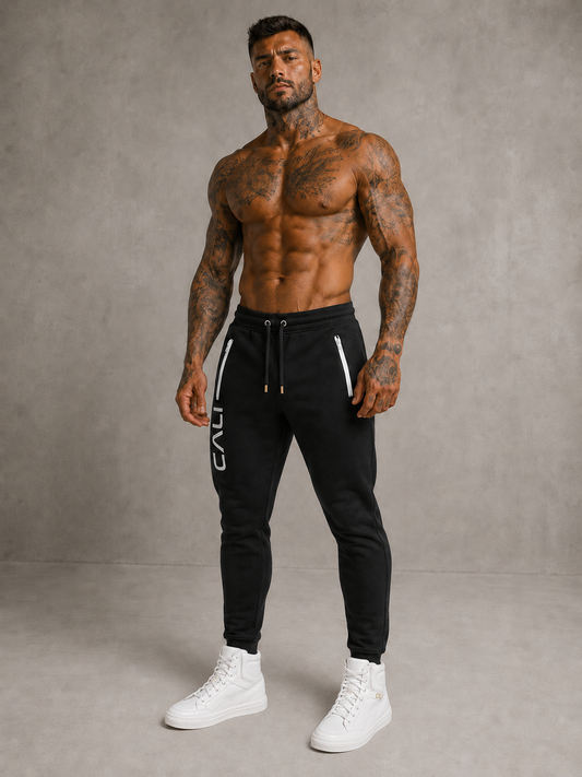 Calça Cali Skinny Black White Ziper