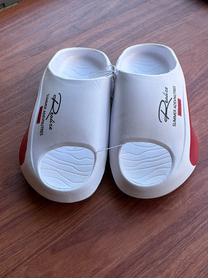 Chinelo Nuvem White Red Super Leve