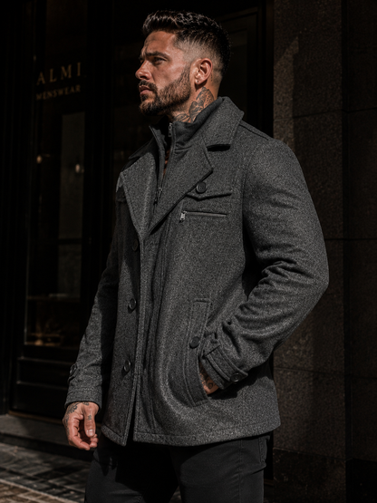 Casaco Lã Batida Elegance Premium Importado
