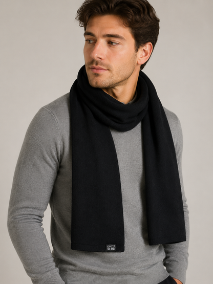 Cachecol Tricot Enzo Milano Preto Liso