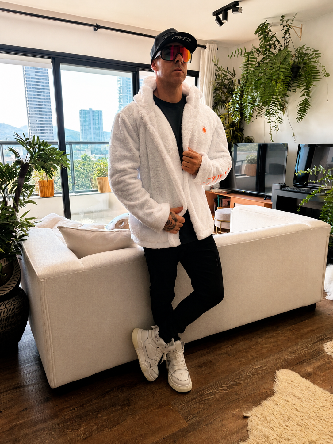 Casaco Mahe White Organge
