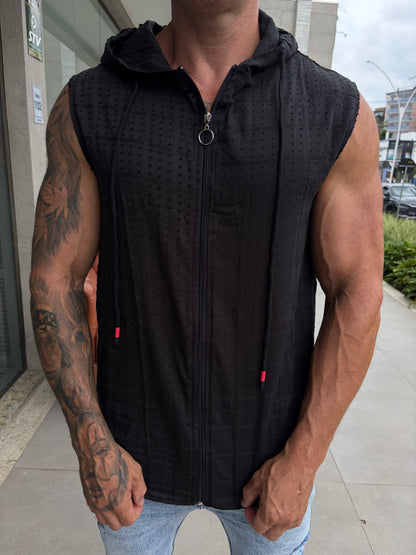 Regata Capuz Ibiza Black com ziper