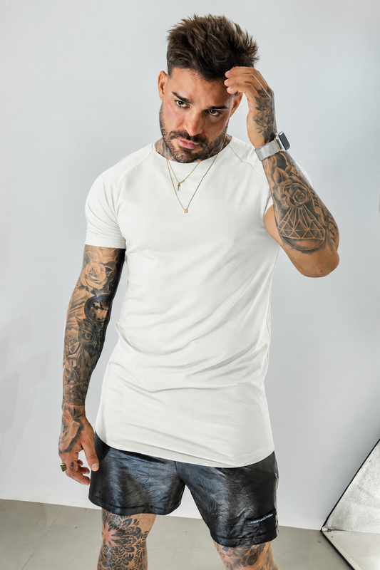 Camiseta Semi Long White Wall Bold