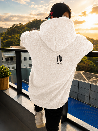 Moletom Canguru Mahe Sherpa White