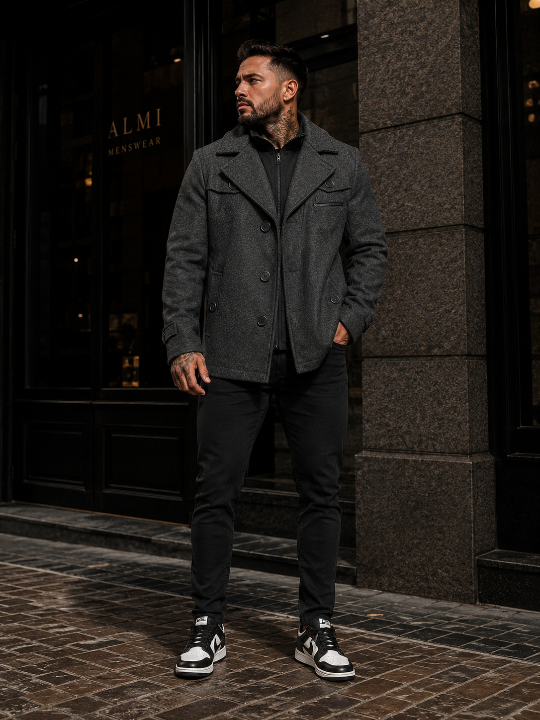 Casaco Lã Batida Elegance Premium Importado