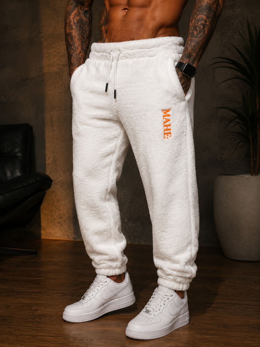 Calça Mahe Peluciada White Orange