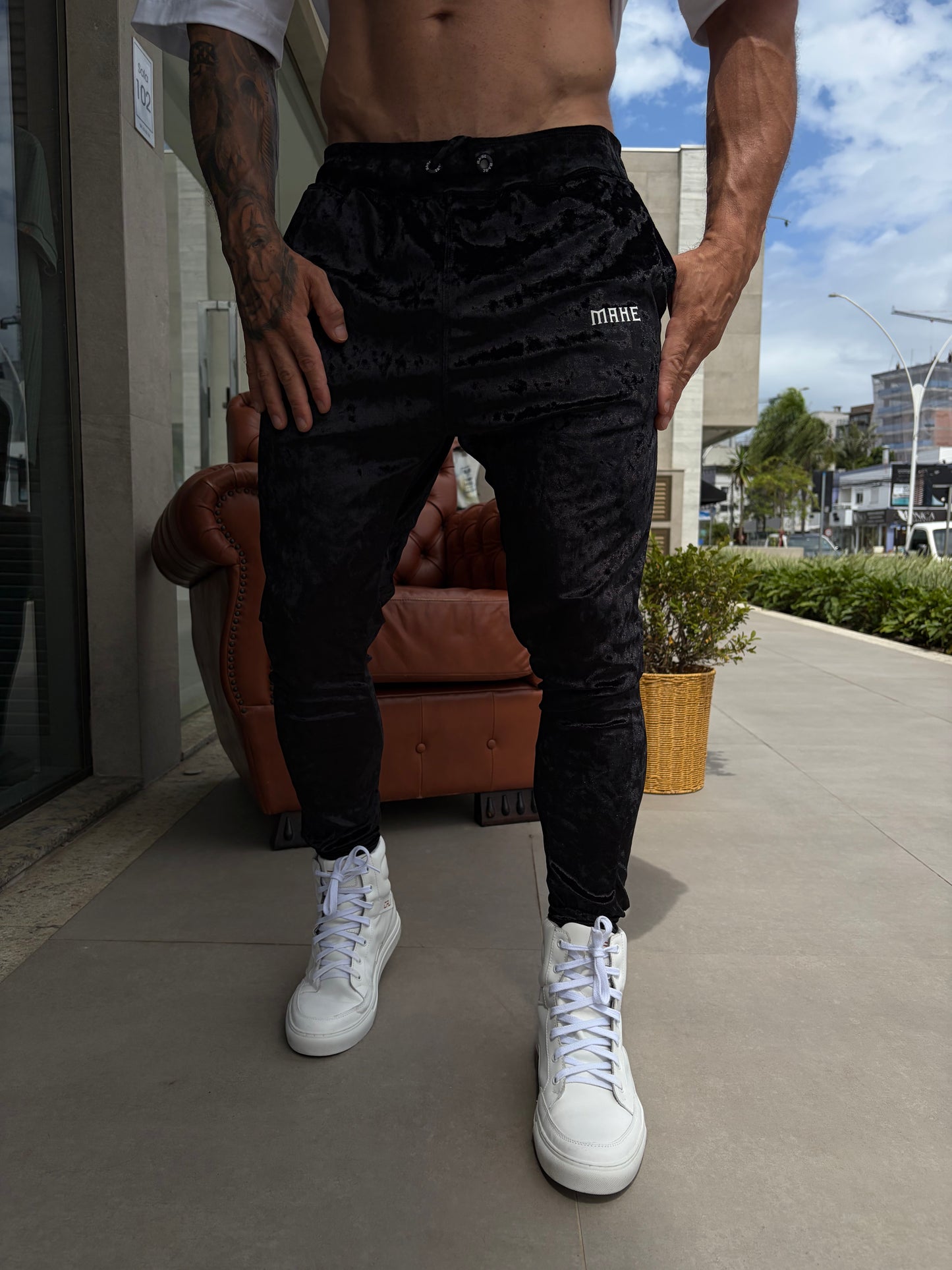 Calça Mahe Skinny Black Holografic