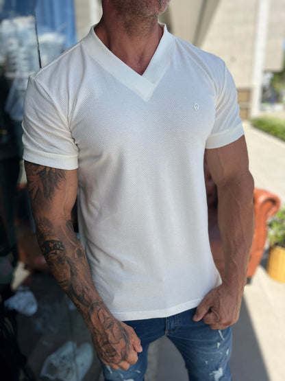 Camiseta Gola V White