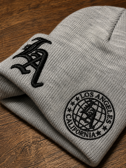Gorro LA Off White Bordado Importado