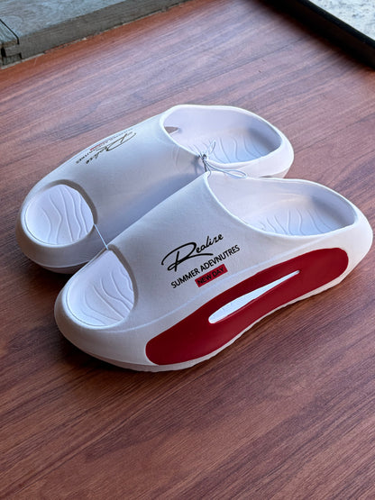 Chinelo Nuvem White Red Super Leve