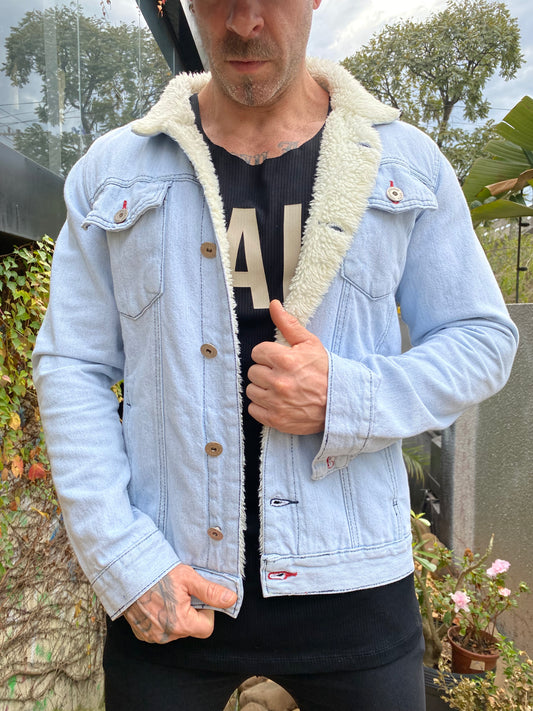 Jaqueta Jeans Forrada