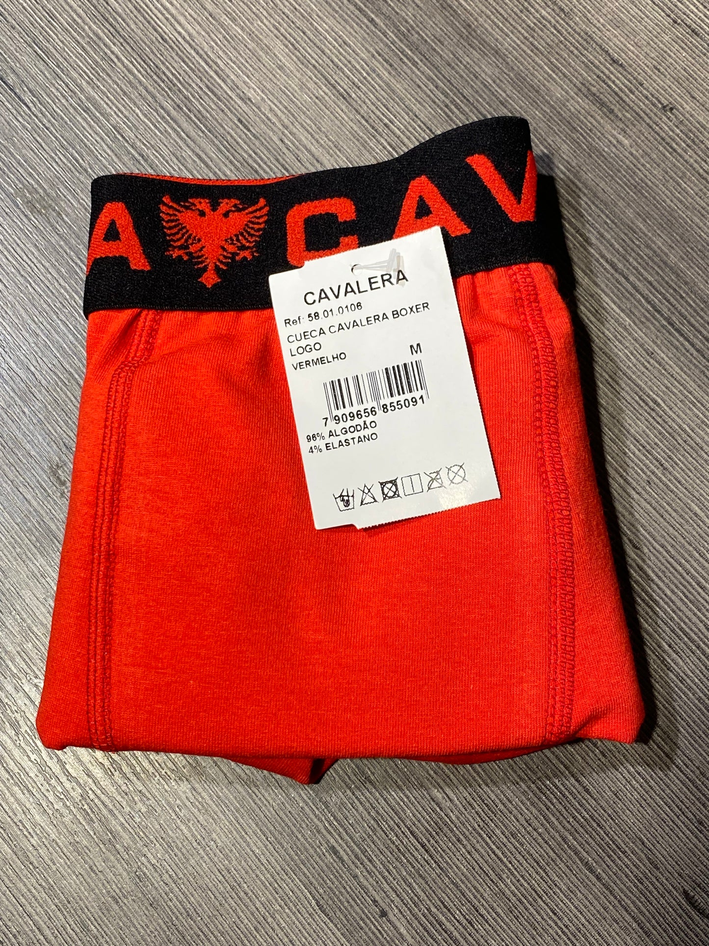 Cueca Cavalera Boxer Vermelha Logo