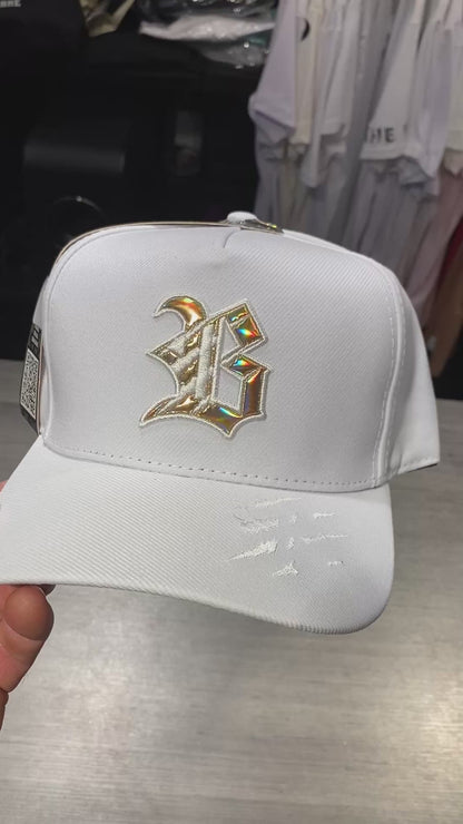 Boné BLCK Branco Tiger Holográfico Dourado