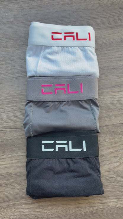 Kit com 3 Cuecas Cali Branca/Preta/Cinza